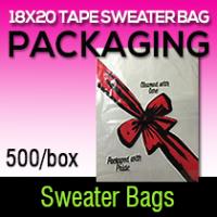 18X20 TAPE SWEATER BAG - 500 BX